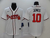 Braves 10 Chipper Jones White 2020 Nike Cool Base Jersey,baseball caps,new era cap wholesale,wholesale hats